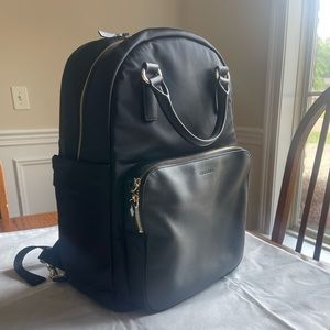 Lo & Sons Rowledge Bag (Black/Gold/Camel) Nylon